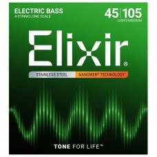 Elixir 14677 Light-Medium 045-105 Stainless Steel Žice za bas gitaru